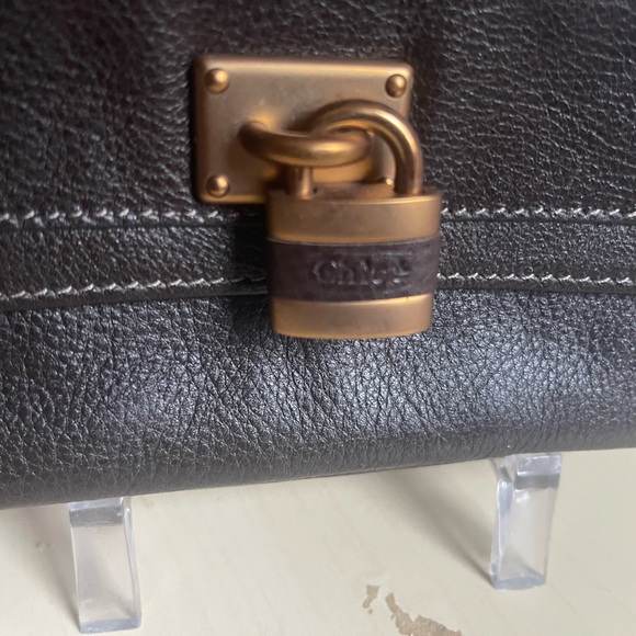 Chloé Paddington Dark Brown Wallet with Gold Accents - Picture 7 of 7